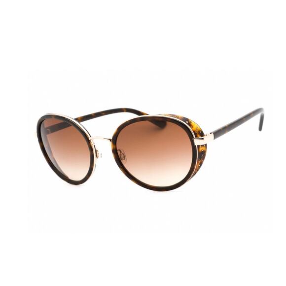 Bebe Tortoise Round Sunglasses w/ Swarovski Crystal Side Shields BB7213-214 - Picture 1 of 3